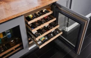 Sub-Zero’s 24” built-in undercounter wine storage is a luxury appliance you can place in any room.