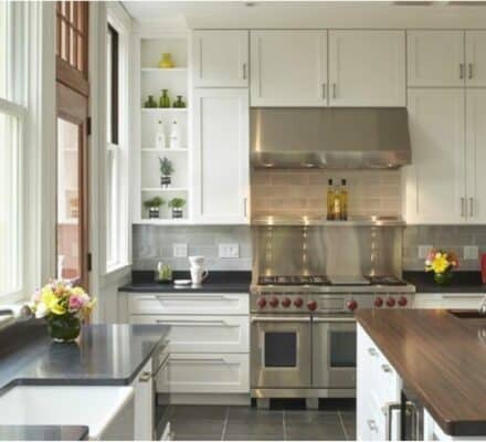 Kitchen remodeling with wood elements by Ken Schaefer of Right Angle Kitchens