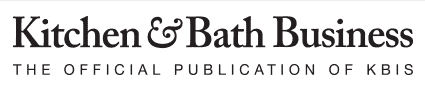 Kitchen & Bath Business logo with the tagline "The Official Publication of KBIS" displayed below the main title, perfect for appliance showroom promotions or spotlights on leading brands like Sub Zero appliances.