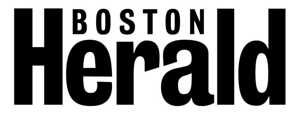 Black and white "Boston Herald" newspaper logo with "Boston" in smaller letters above the large, bold word "Herald," reminiscent of the timeless designs seen in a high-end appliance showroom.