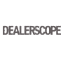 Dealerscope logo in bold, uppercase, sans-serif font with black letters on a white background—perfect for a luxury kitchen appliance or kitchen showroom setting.