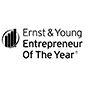 Ernst & Young Entrepreneur Of The Year logo featuring a stylized bar graph icon and text on a white background, perfect for display in an appliance showroom or luxury kitchen appliance event setting.