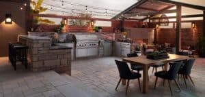 Sub-Zero and Wolf rooftop outdoor dream kitchen.