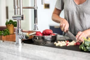 The Galley at work in the First Place award-winning kitchen in Maine.