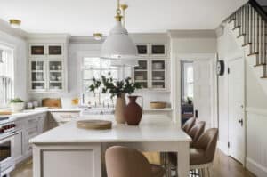 Dubbed “Timeless Elegance,” this award-winning Sub-Zero and Wolf kitchen was designed by Glenn Meader, principal and kitchen designer at Good Life New England.