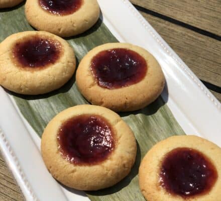Delightful lemon jam cookies with a buttery base and a sweet, tangy lemon jam center