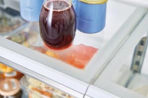 Nanotechnology designed into many Sub-Zero refrigerators prevents spills on glass shelves from spreading. 
