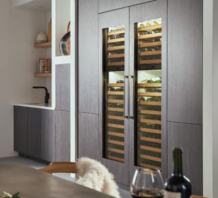 Dream kitchens include every possible design detail and convenience, including Sub-Zero Wine Storage.