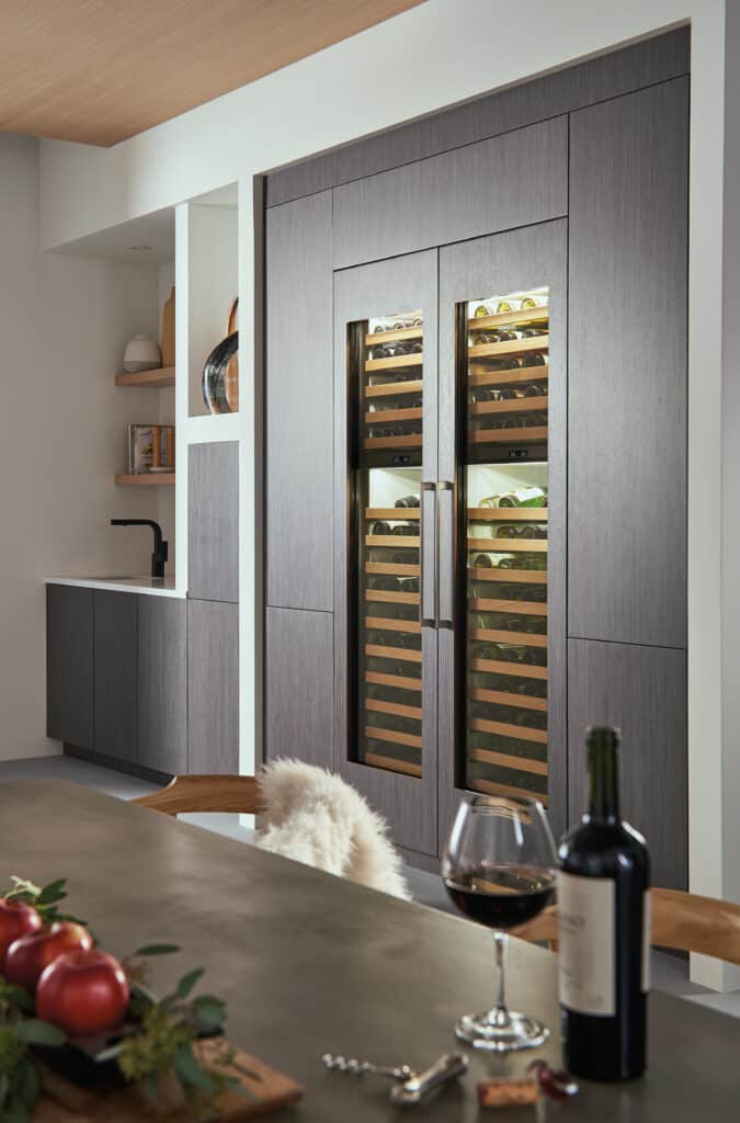 Dream kitchens include every possible design detail and convenience, including Sub-Zero Wine Storage.