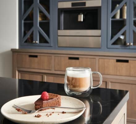One Wolf appliance that makes holiday entertaining easier is the Wolf built-in coffee system.