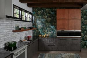 Sub-Zero Undercounter Drawer Refrigerators fit seamlessly into this beautiful modern kitchen.