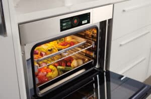 The Convection Steam setting on the Wolf Convection Steam Oven offers the perfect way to prepare vegetables.