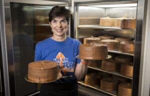 Each Timmy Cake is lovingly scribed with his initial “T.”