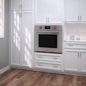 Some owners choose a single Wolf convection oven, while others choose double ovens stacked vertically or installed side-by-side.